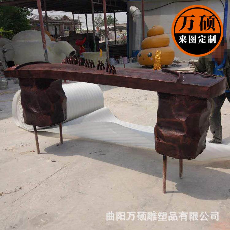 制作古筝古代乐器雕塑乐器音乐学校雕塑摆件主题雕塑校园雕塑