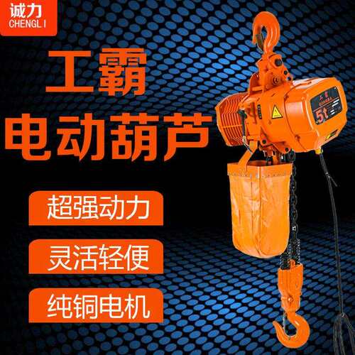 工霸环链电动葫芦3T5吨电动提升机单梁起重行吊卷扬机吊链条葫芦