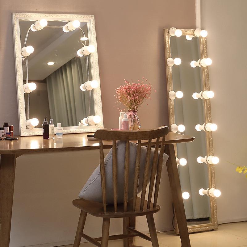 化妆灯ZAP镜前灯免打孔落贴梳妆台美妆补地光灯梳妆台镜补粘光镜