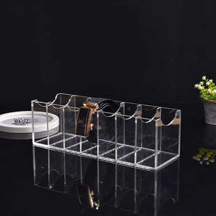 透明亚克力皮带收纳盒玻璃超市商场男女腰带桌面陈列架