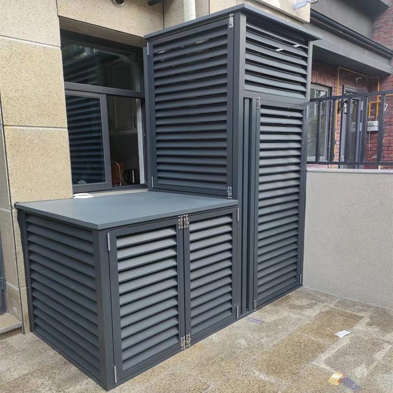 定制铝合金百叶热水器家用设备间护栏空调壁挂冷气床包外墙装饰格