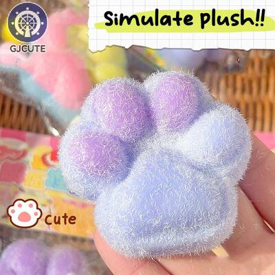 Cat Paw Mochi Taba Squishy Fidget Toy Cute Plush Cat Paw Sil