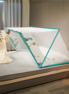 网红可折叠无防底蚊帐安便携式婴儿可蚊罩学生宿舍单DGX人收纳免