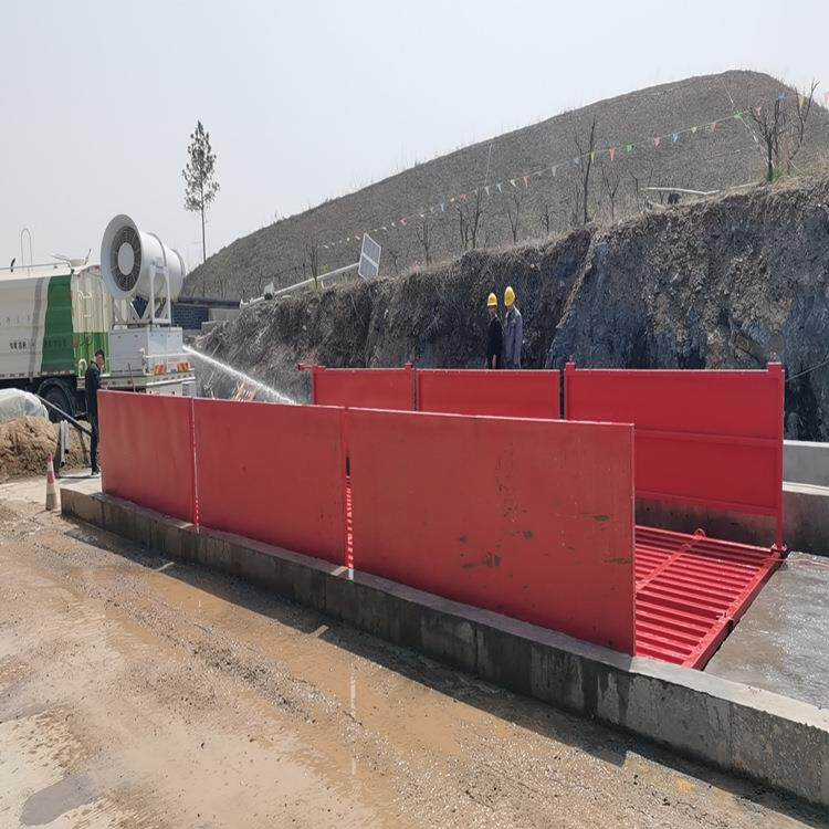 建筑冲工16地洗车台全自动工地洗平台全动外感应器洗自轮红机