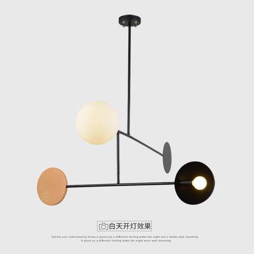 现代简约创意个性餐厅艺术吊灯北欧客厅吧台咖啡厅几何线条装饰灯