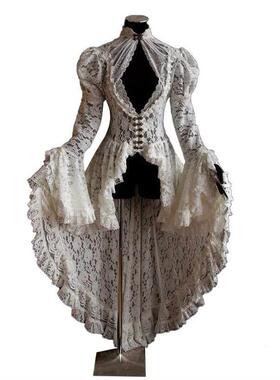 Women Vintage Lace Victorian Dresses Halloween Retro Dresses