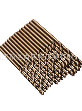 74件套含钴麻花钻1.0-8.0mm直柄钻头HSSCO/M35材料螺旋黄钴钻
