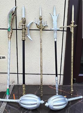 古代汉剑三国兵器儿童玩具PU赵云枪斧子关羽大刀仿古庙会道具地摊