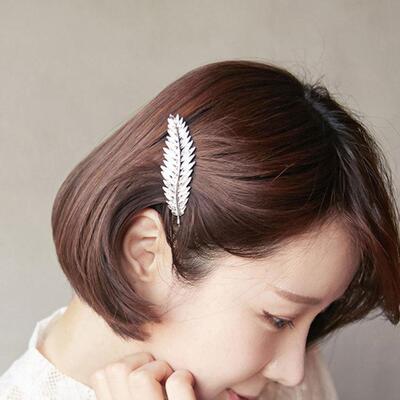 Vintage Feather Fashion Leaf Hair Clip发夹