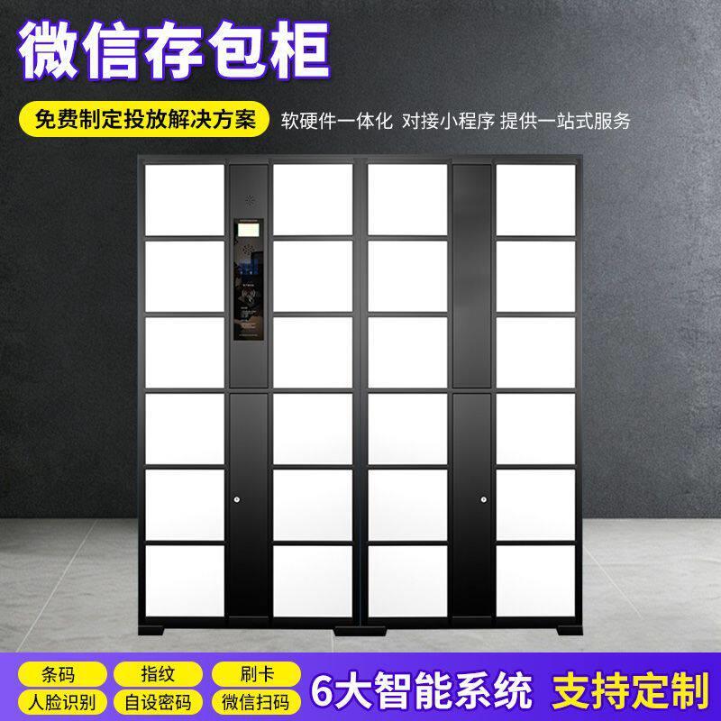 电子存包柜超市商场智能储物柜人脸识别微信扫条码手机微信存包柜