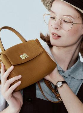 法国MK迷你手提小包包女2024新款高级感真皮手机包百搭单肩斜挎包