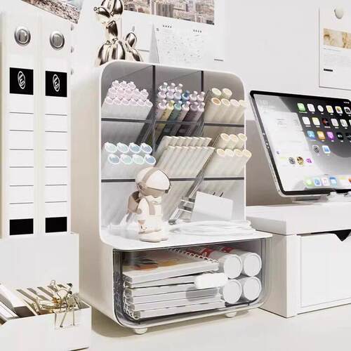 Slanted Pen Holder for Writing Desk, Student Desk Stationery