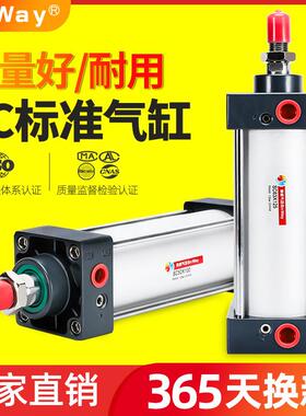 神威小型气动大推力标准气缸SC32X40X50X63X80X100X125X160X200S