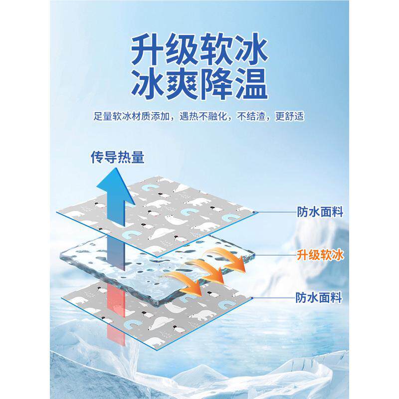 夏季冰垫坐凉垫降汽车免温宠物冰凉垫垫子水垫水注凝胶学生ltao10