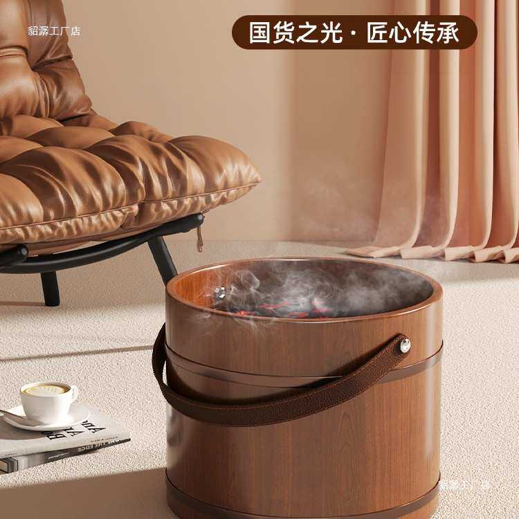 手提泡脚桶木桶泡脚木桶香柏木洗泡脚盆过小腿家用实木新洗脚盆款