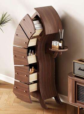 实木腰叉斗柜卧室客厅收纳柜歪子CQ66128脖抽屉储物柜中五式斗柜