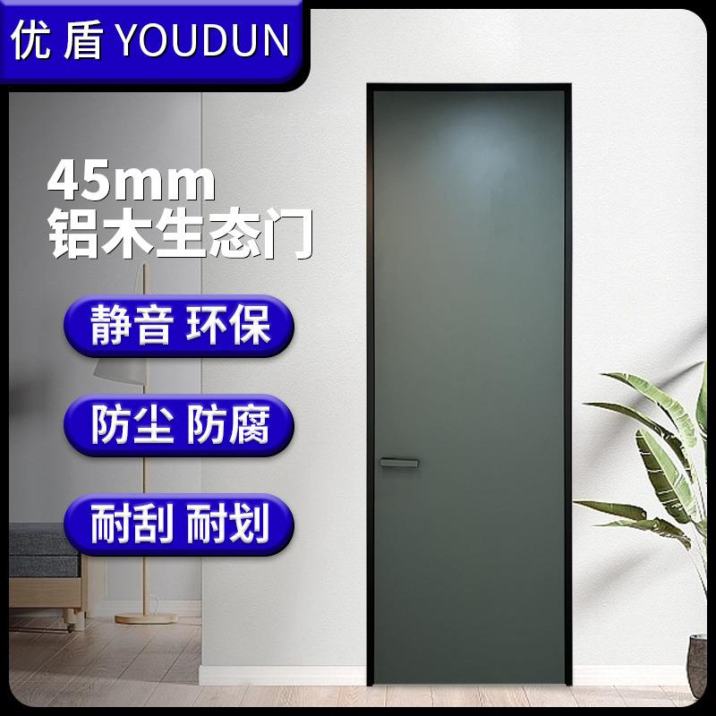 木门室内门轻奢现代实木复合烤漆门隔音门房间门卧室门套装门