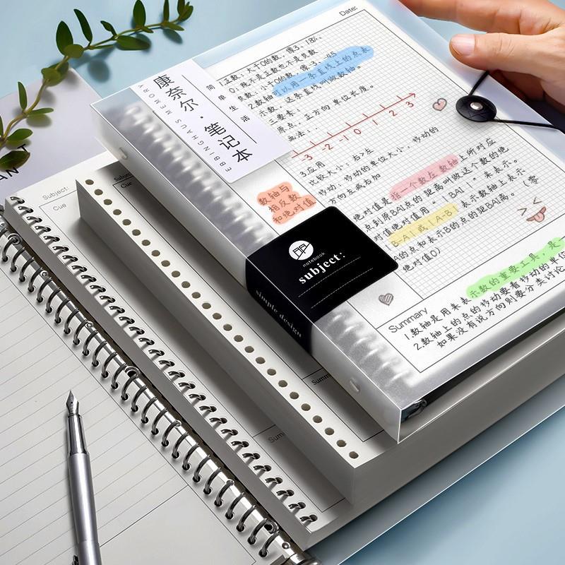 b5康奈尔笔记本子笔记法5r记忆法活页本学生用横线网格课堂笔记本