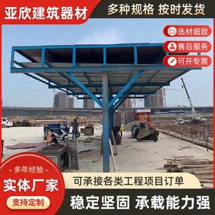 钢筋棚厂家标准化工地钢筋加工棚防护棚木工加工棚套丝棚安全通道