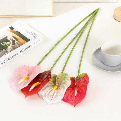 蚀拍摄 店铺餐桌饰品道具仿真花 粉掌 掌 掌绿家居红掌掌陈列白