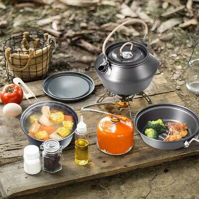 Camping Pans For Cooking Camping Pans Teapot Cooking Set