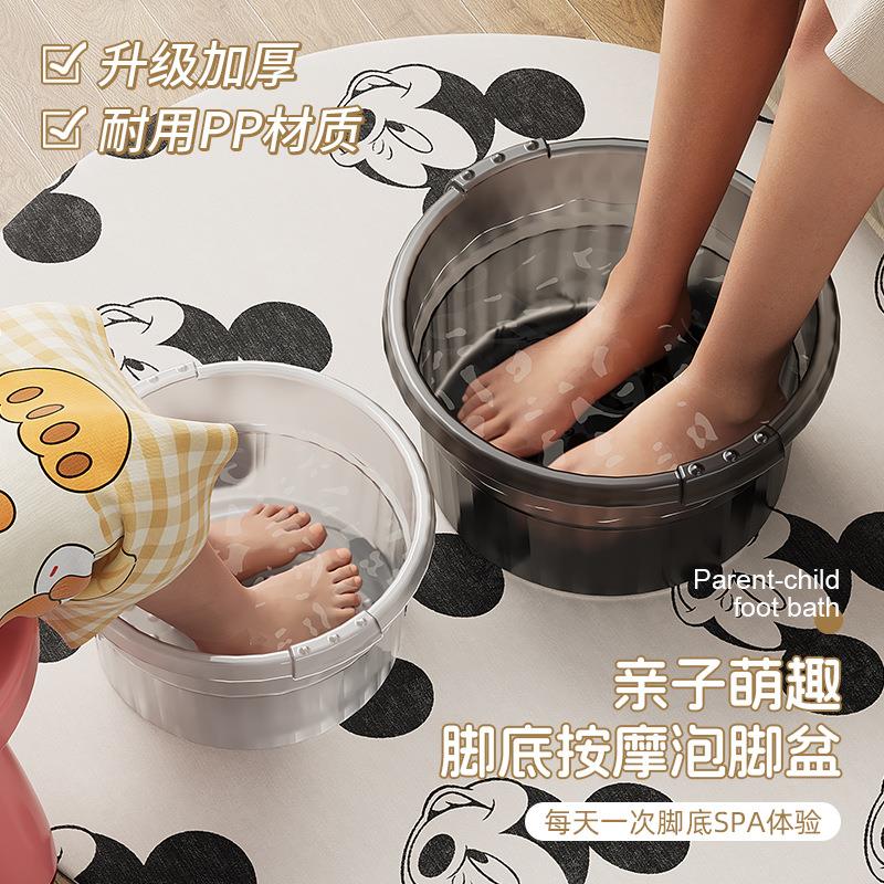 泡脚桶家用养生加深按摩洗脚桶加厚透明高颜值过小腿大号足浴盆