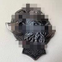 跨境新款战士斧墙装饰牌匾树脂摆件