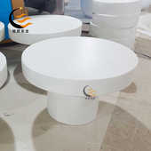 意式 饰边几 轻奢玻璃钢圆形茶几现代简约小户型样板间创意美陈装