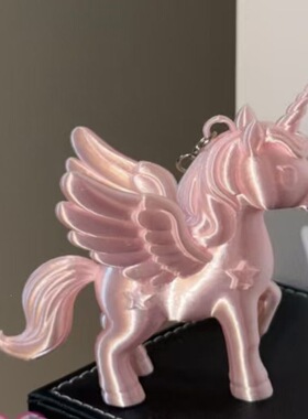 独角兽钥匙扣打印小马3D模型摆件