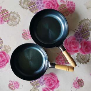 章丘手工铁锅炒鸡米饭铸铁小煎锅无涂层不粘锅牛排鸡蛋煎锅平底锅