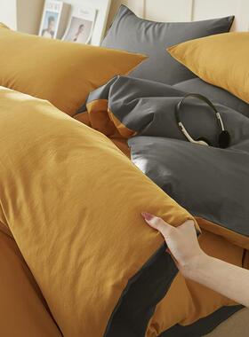 纯棉被套单件单人磨毛被罩冬季150x200x230全棉180cmx220cm褥子套