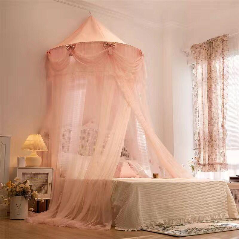 蕾丝8m新款5顶2吸床1..蚊帐19ek落地式1圆顶/儿童公主蚊帐1.吊顶/