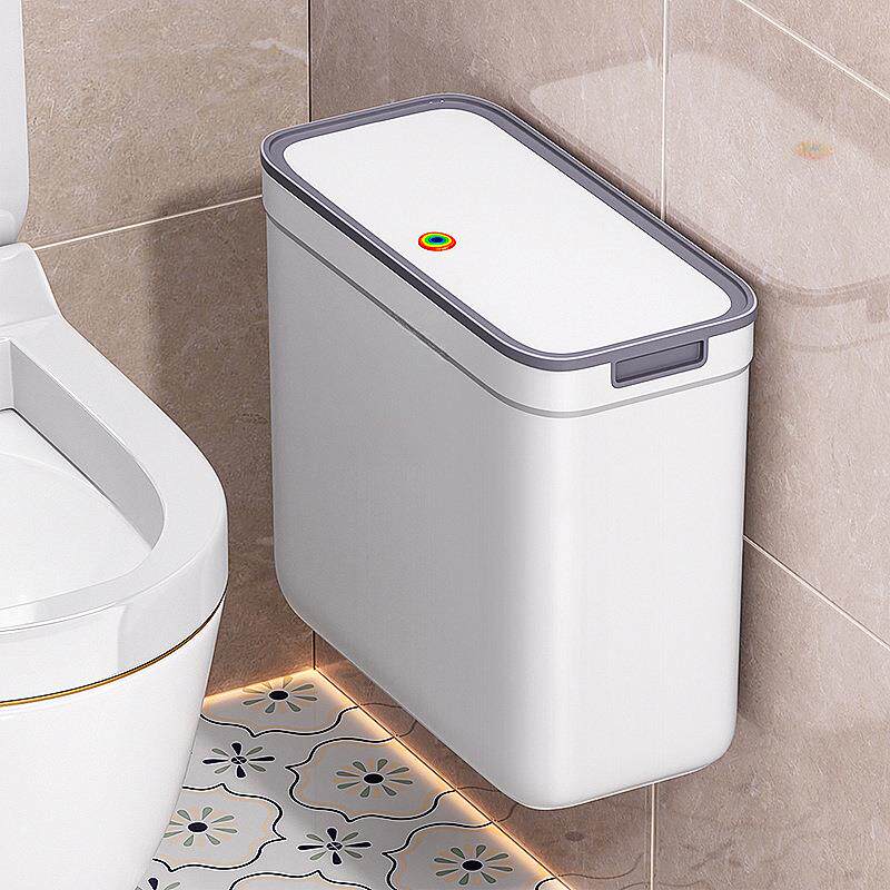 窄缝壁挂式垃圾桶卫生间带盖2024新款家用厕所厨房客厅专用