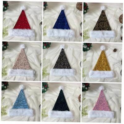 31*47cm Colorful atmosphere hat Christmas Sequin Hat