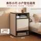 实木生态板床头置物架卧室小型床头柜简约ins风黑白床边柜家用置
