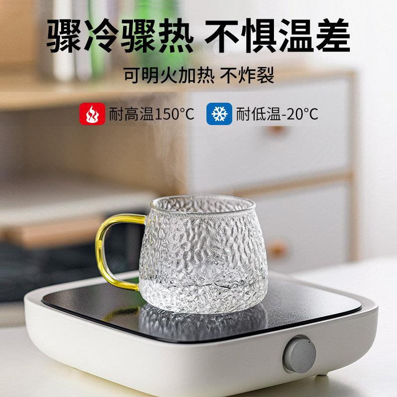 玻璃子杯家用客耐热水杯泡茶杯套Y881217-高厅级感喝水杯家庭装招