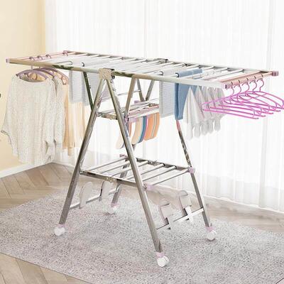 clothes drying rack folding laundry garment dryer hanger