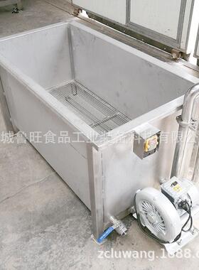 鲁旺 蔬深加工气泡浪洗果机压气泡果解冻槽 芹菜气泡清洗冲槽