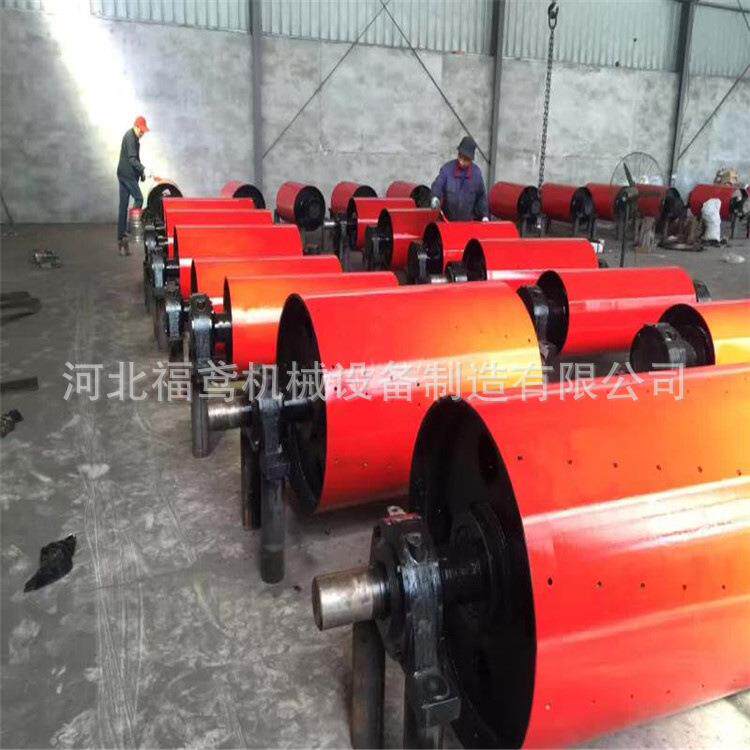 皮带输送机清扫滚筒多功能聚氨酯包胶滚筒大直径TD75型滚筒