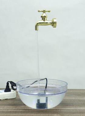 创意悬空水龙头流水器装饰摆件USB美规欧规英规水泵水龙头加湿器