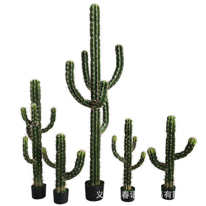仿真仙人掌盆栽大型植物假北欧仙人柱室内场景橱窗装饰摆件量天尺
