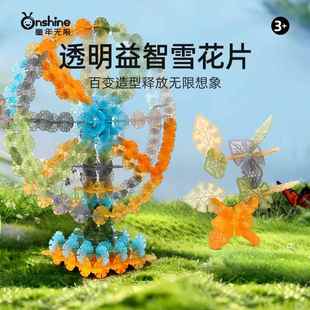 玩具女孩男孩幼儿园宝宝益智力拼插片 雪花片儿童加厚大号积木拼装