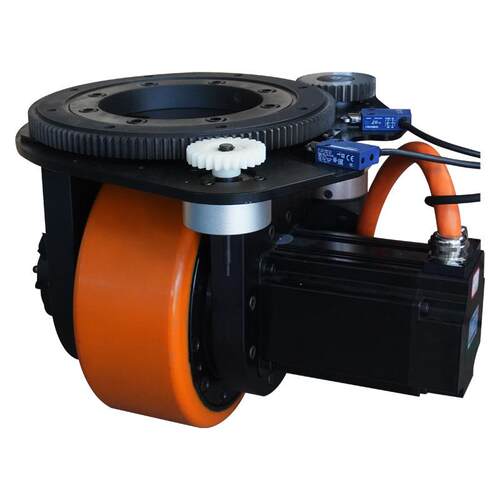 AGV小车用舵轮150轮径750w，速度1.1m/s,适合适合潜伏式物流小车