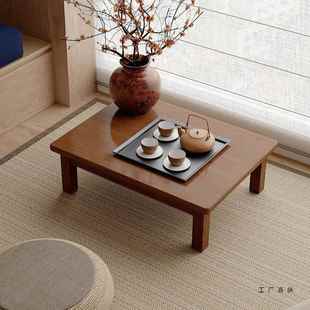 小桌形阳台小XPR型榻榻子米茶几飘窗茶实木长方床上桌结桌实写作