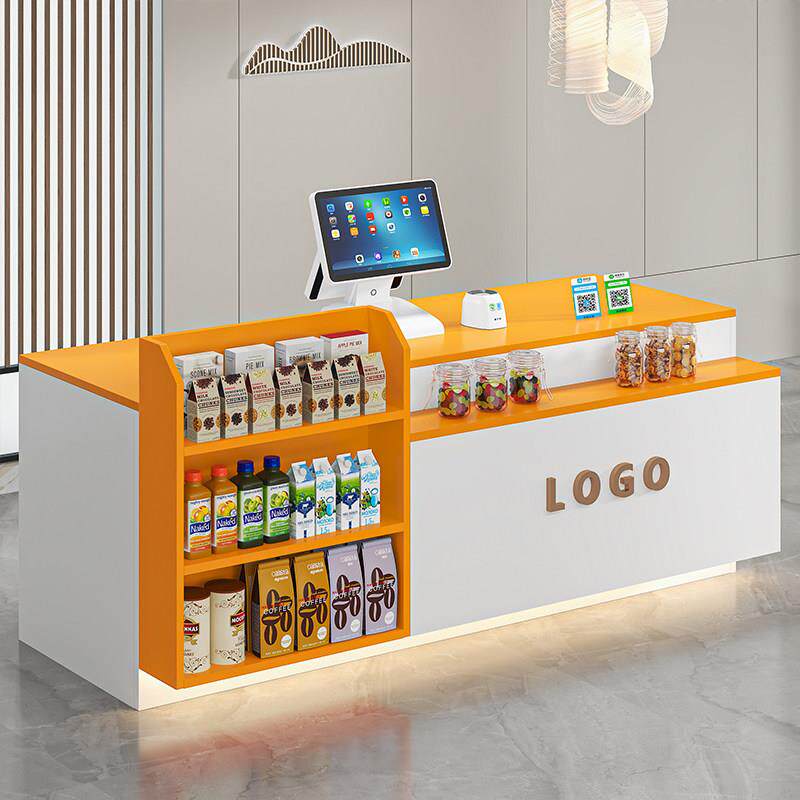 吧台收银柜台便利店超市柜台桌店铺小型柜台展示架奶茶店前台接待