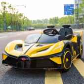 高档高布加迪儿童动车四男轮遥控电汽车孩女孩双端人宝宝玩具车可