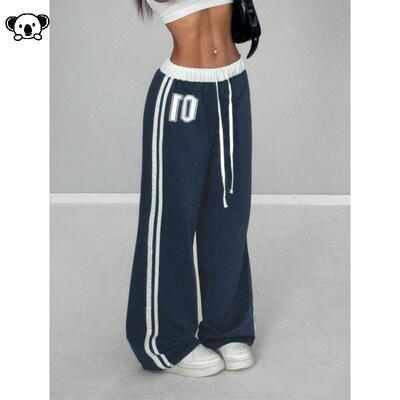 B 42351 Women Graduation Sweatpants Street Retro运动长裤
