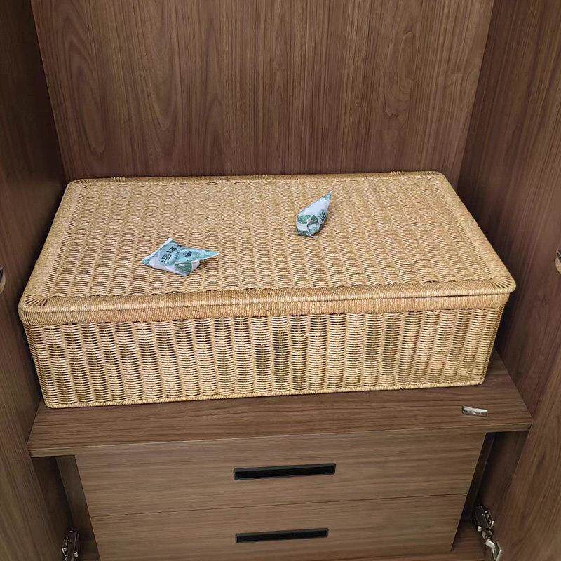 大容量床底箱扁平收纳箱子防潮书籍箱床下收纳箱塑料防藤编织矮箱