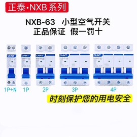 正泰nxb断路器63a小型2p空开1p空气开关32a三相3p电闸4p家用100a