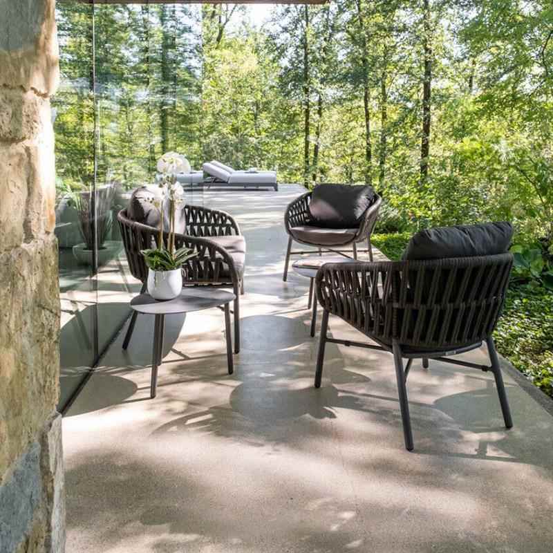 北欧户外沙发组家具室别墅台庭院花园外酒店露阳合台09客厅藤编沙